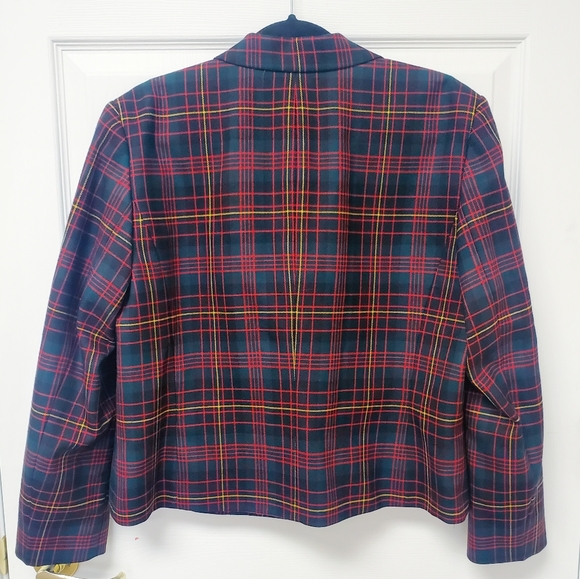 Vintage Pendleton 100% Wool Petite Plaid Blazer - Picture 5 of 9